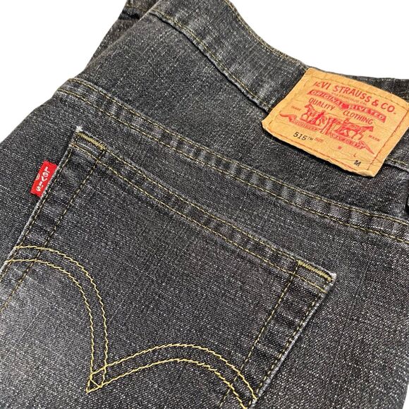 Women’s Levi’s 515 Nouveau Boot Cut Stretch 12 MIS M 32x32 Y2K Dark Wash Mid - Picture 3 of 12